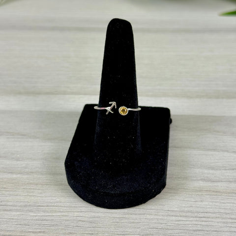 Sterling Silver Adjustable Zodiac Ring