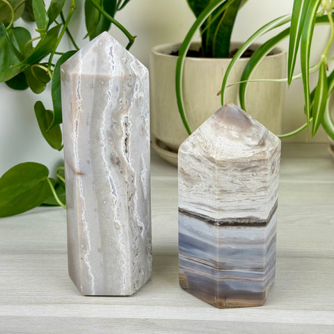 Banded White Jasper Tower