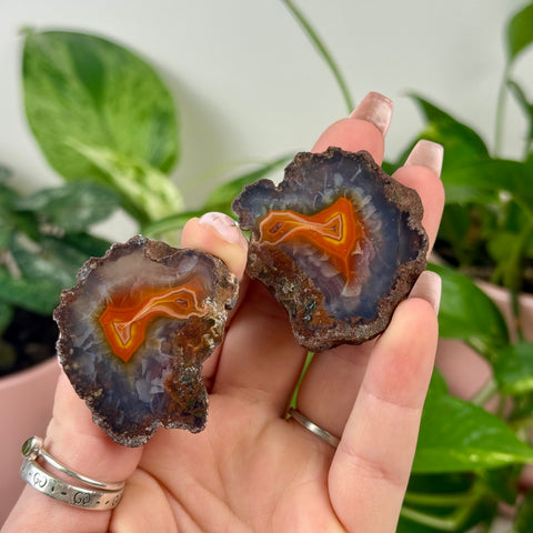 Perfect Malawi Agate Pair