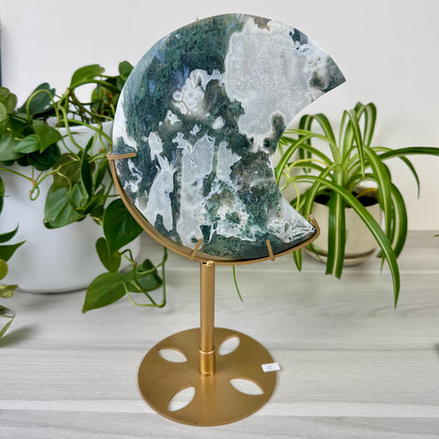 Statement Moss Agate Moon