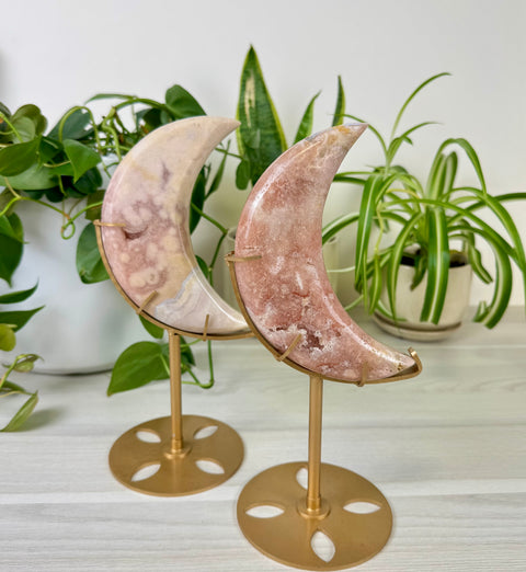 Pink Amethyst Moon (W/ Custom Stand)