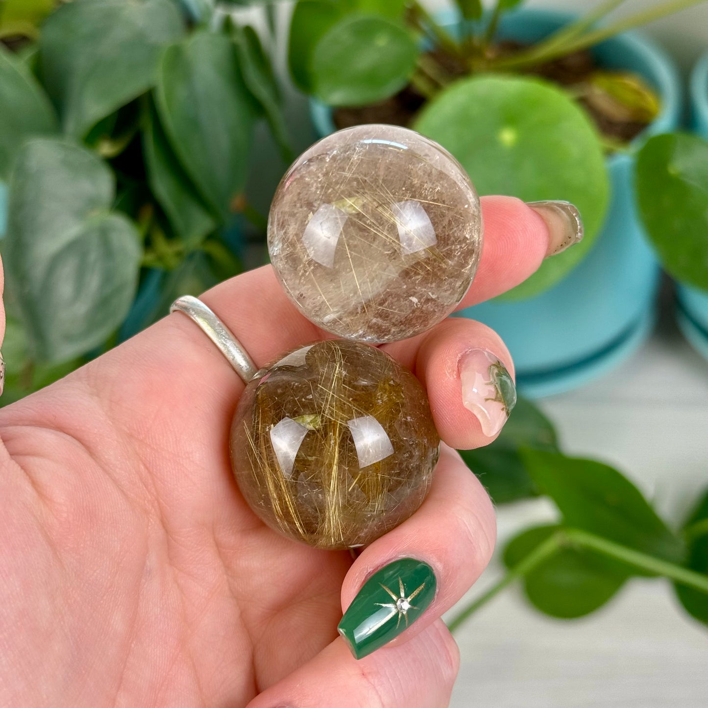 Golden Rutilated Quartz Sphere