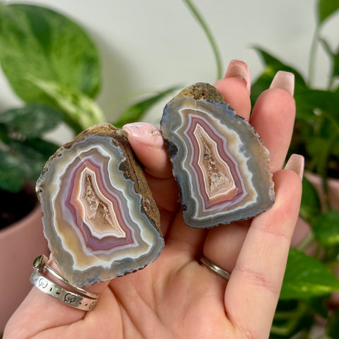 Perfect Malawi Agate Pair
