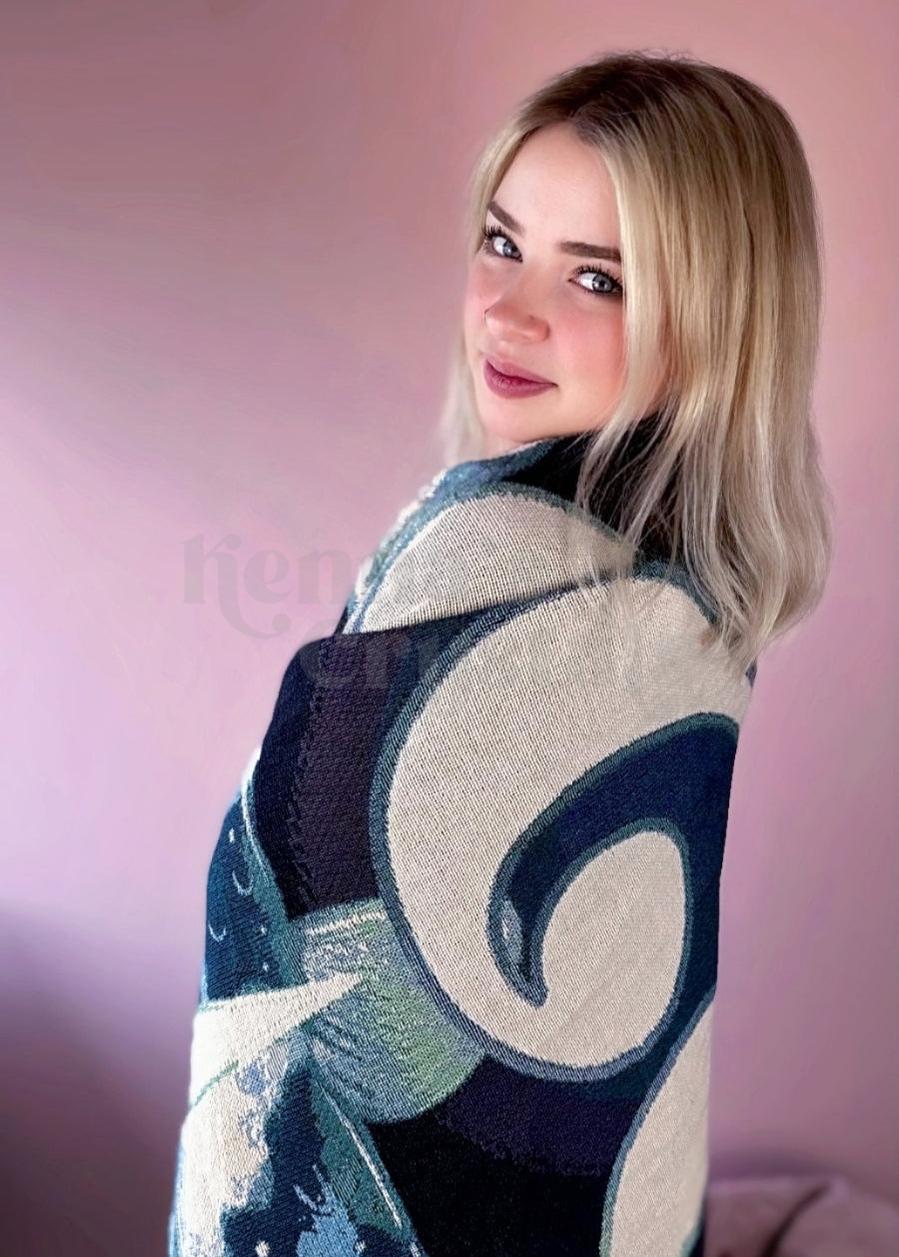 "222" Woven Blanket, 100% Cotton