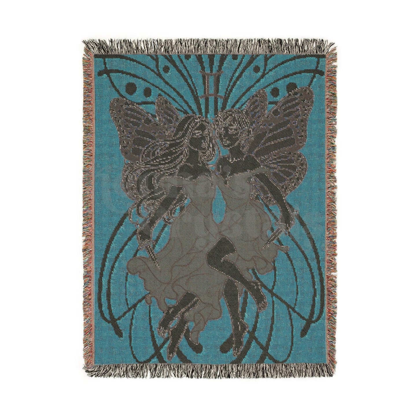 "Greta" Gemini Woven Blanket, 100% Cotton