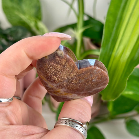 Red Sunstone Love Heart