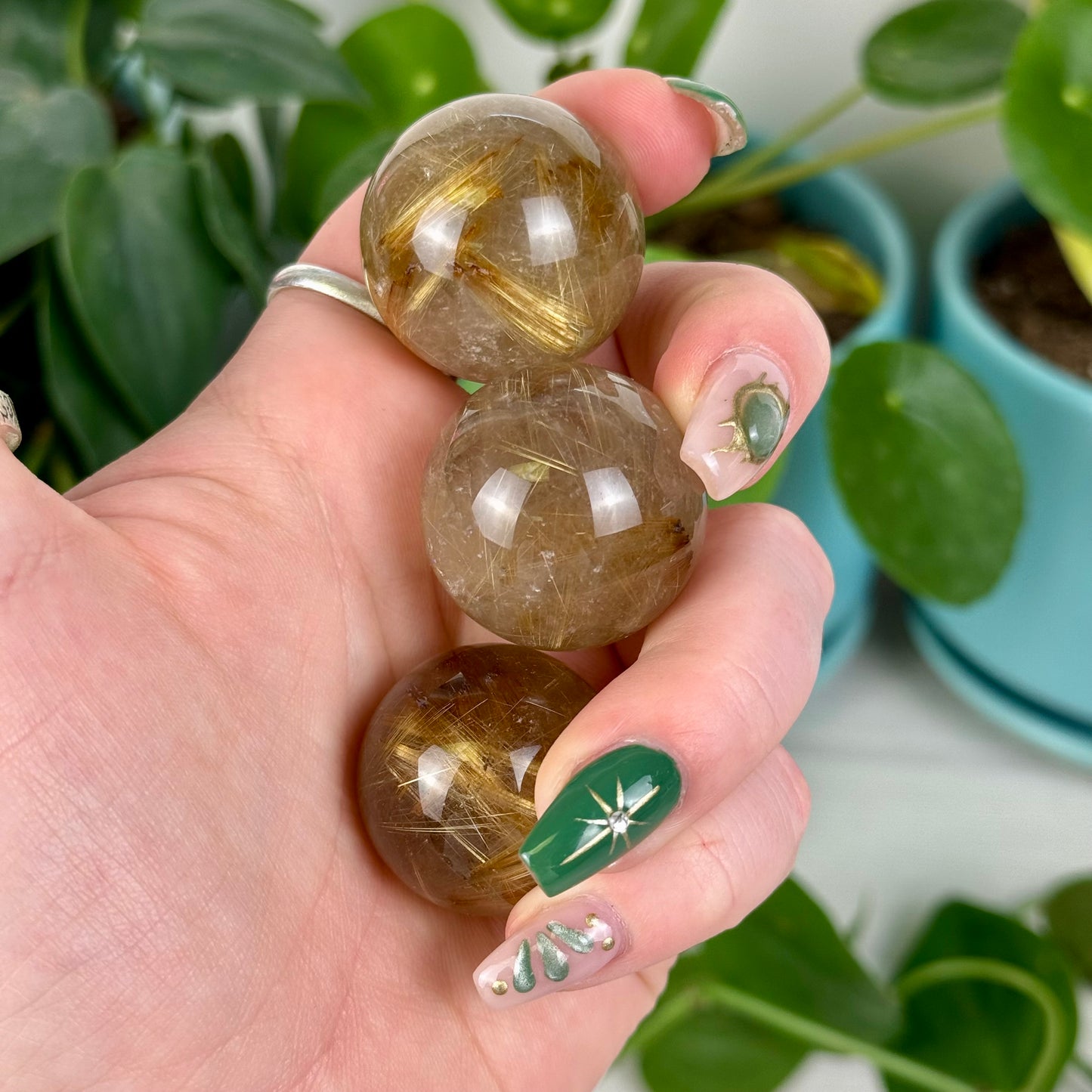 Golden Rutilated Quartz Sphere