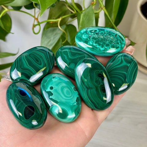Malachite Palm Stone