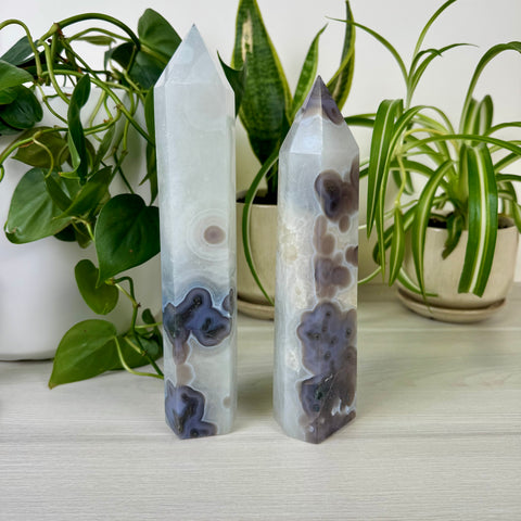 Imperfect Eye Moss Agate Tower