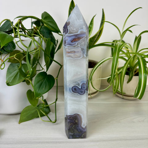 Imperfect Eye Moss Agate Tower
