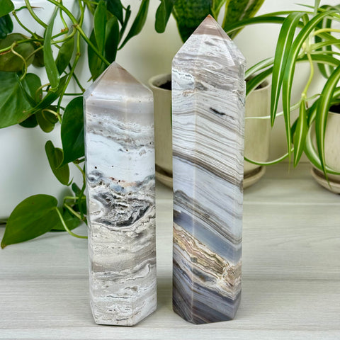 Banded White Jasper Tower