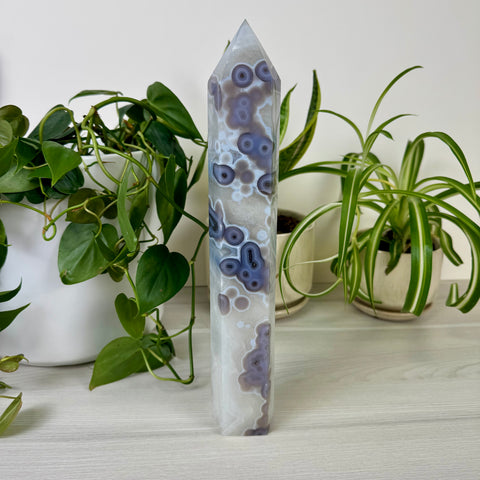 Imperfect Eye Moss Agate Tower