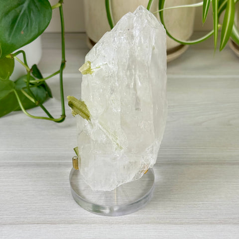Green Tourmaline On Albite