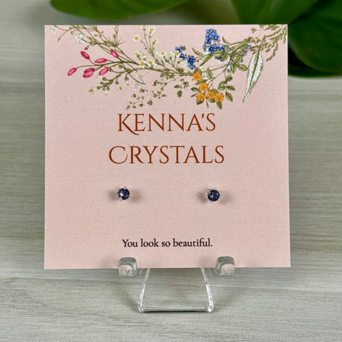 Sterling Silver Birth Stone Stud Earrings