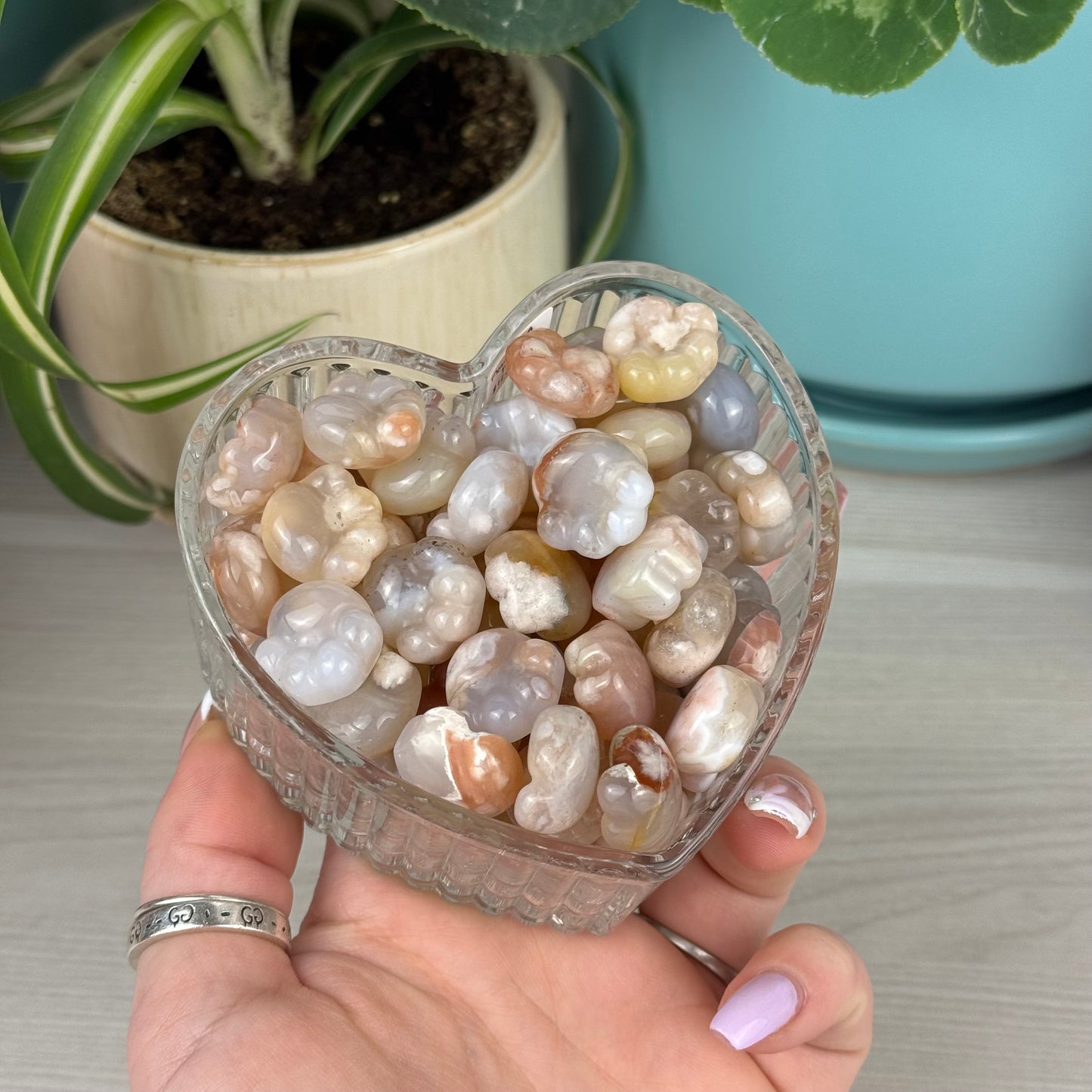 Mini Flower Agate Pet Paw