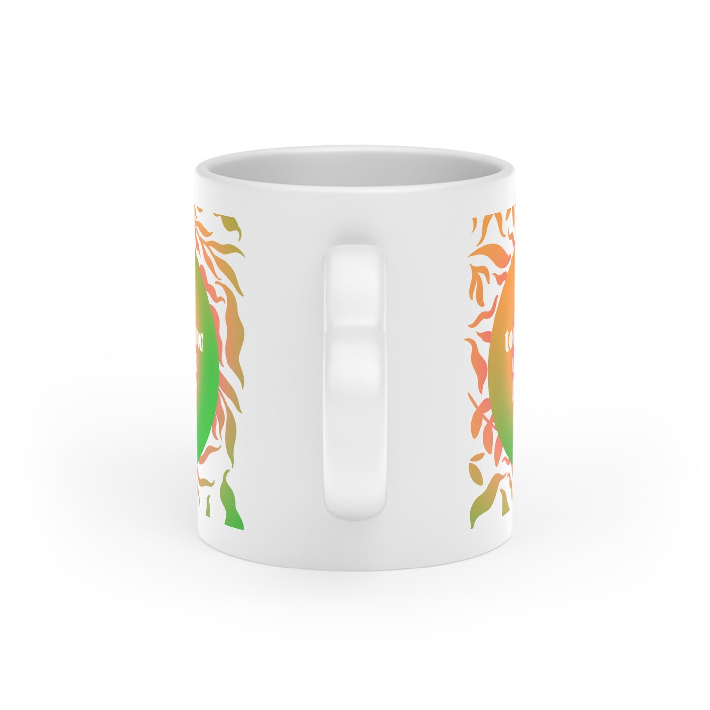"Tomorrow Will Be Better" Earth Day Heart-Shaped Mug, 11oz