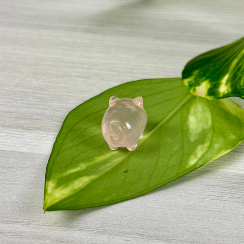 Mini Rose Quartz Piggy