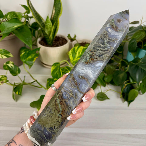 XL Moss Agate Tower