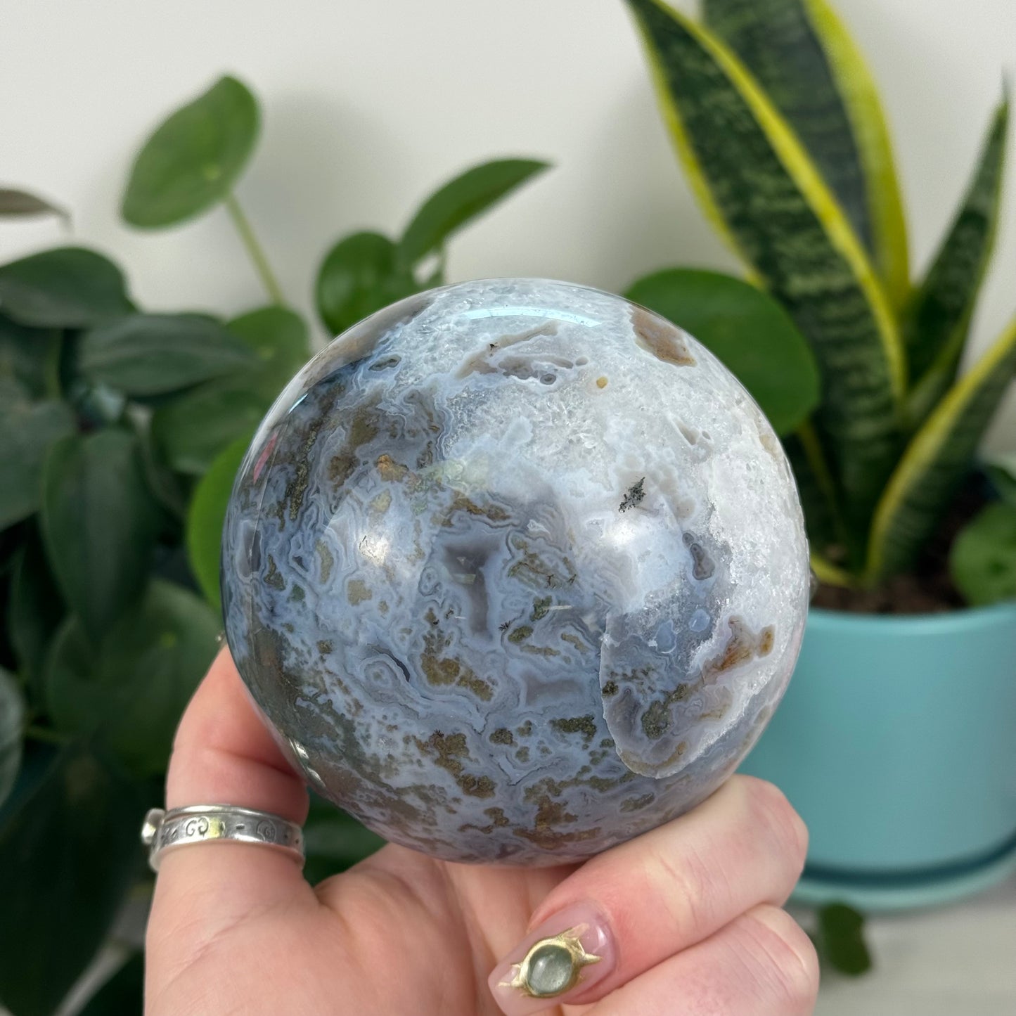 Incredible Moss Agate Sphere
