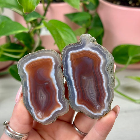 Perfect Malawi Agate Pair