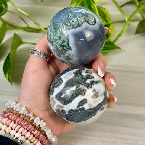 Incredible Moss Agate Sphere
