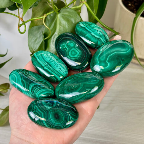 Malachite Palm Stone