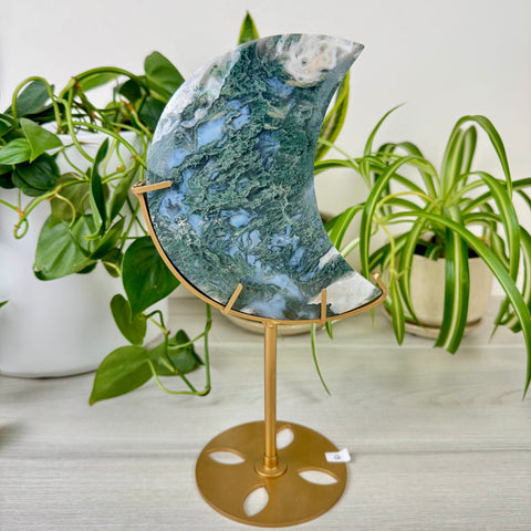 Statement Moss Agate Moon
