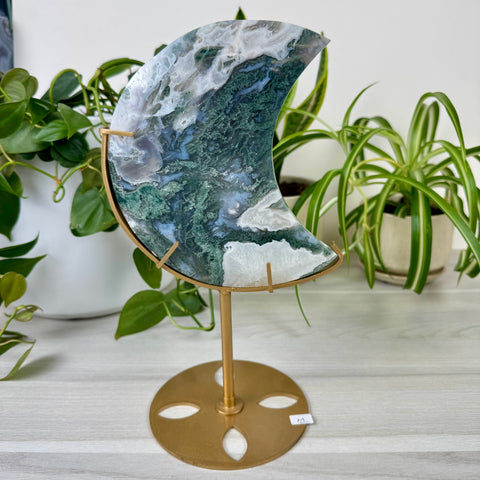 Statement Moss Agate Moon