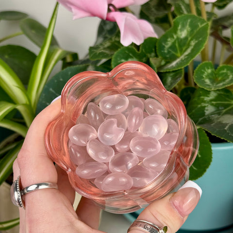 Mini AAA Mozambique Rose Quartz Moon