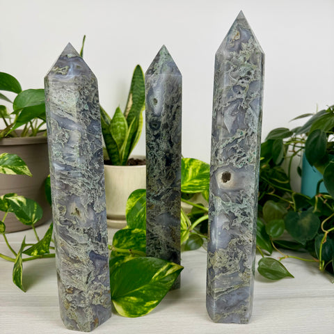 XL Moss Agate Tower