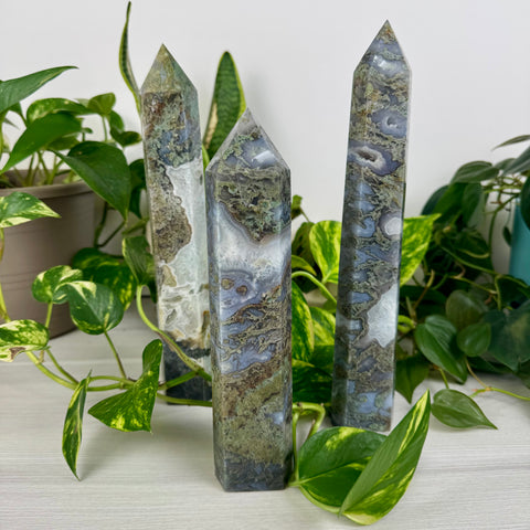 XL Moss Agate Tower