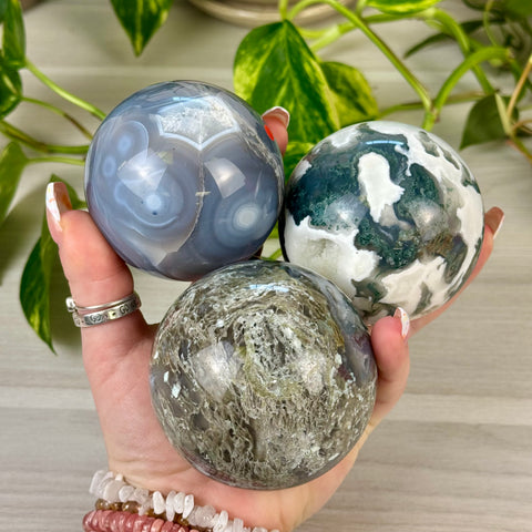 Incredible Moss Agate Sphere