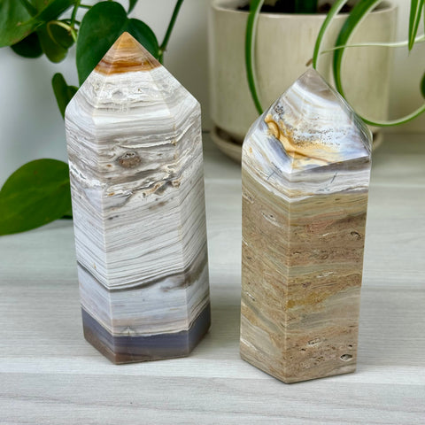 Banded White Jasper Tower