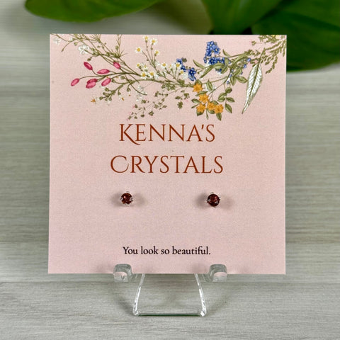 Sterling Silver Birth Stone Stud Earrings