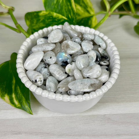 Rainbow Moonstone Pebbles (100g)