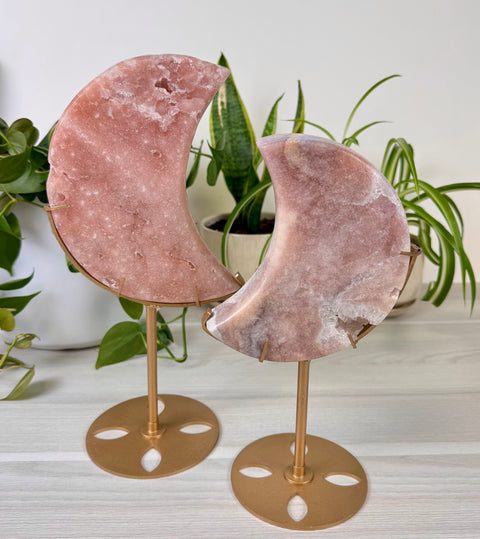 Pink Amethyst Moon (W/ Custom Stand)