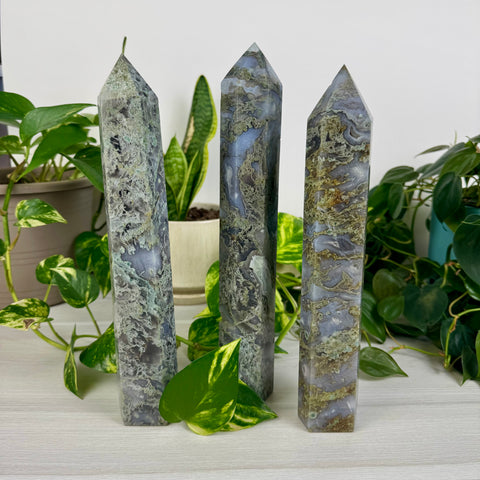 XL Moss Agate Tower