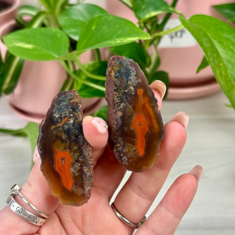 Perfect Malawi Agate Pair