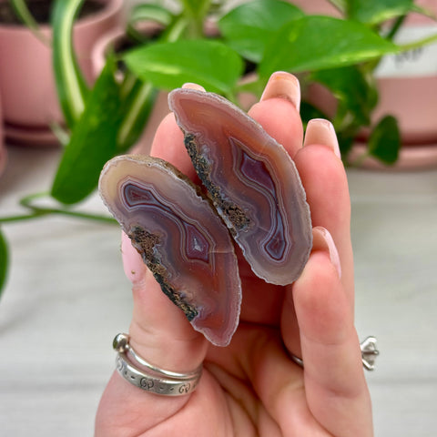 Perfect Malawi Agate Pair