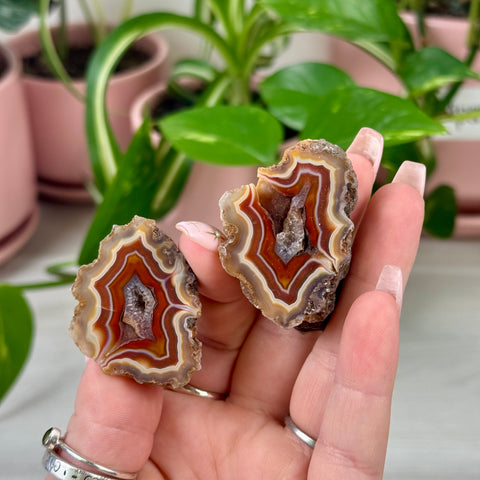 Perfect Malawi Agate Pair