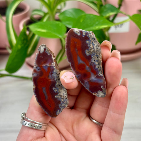 Perfect Malawi Agate Pair