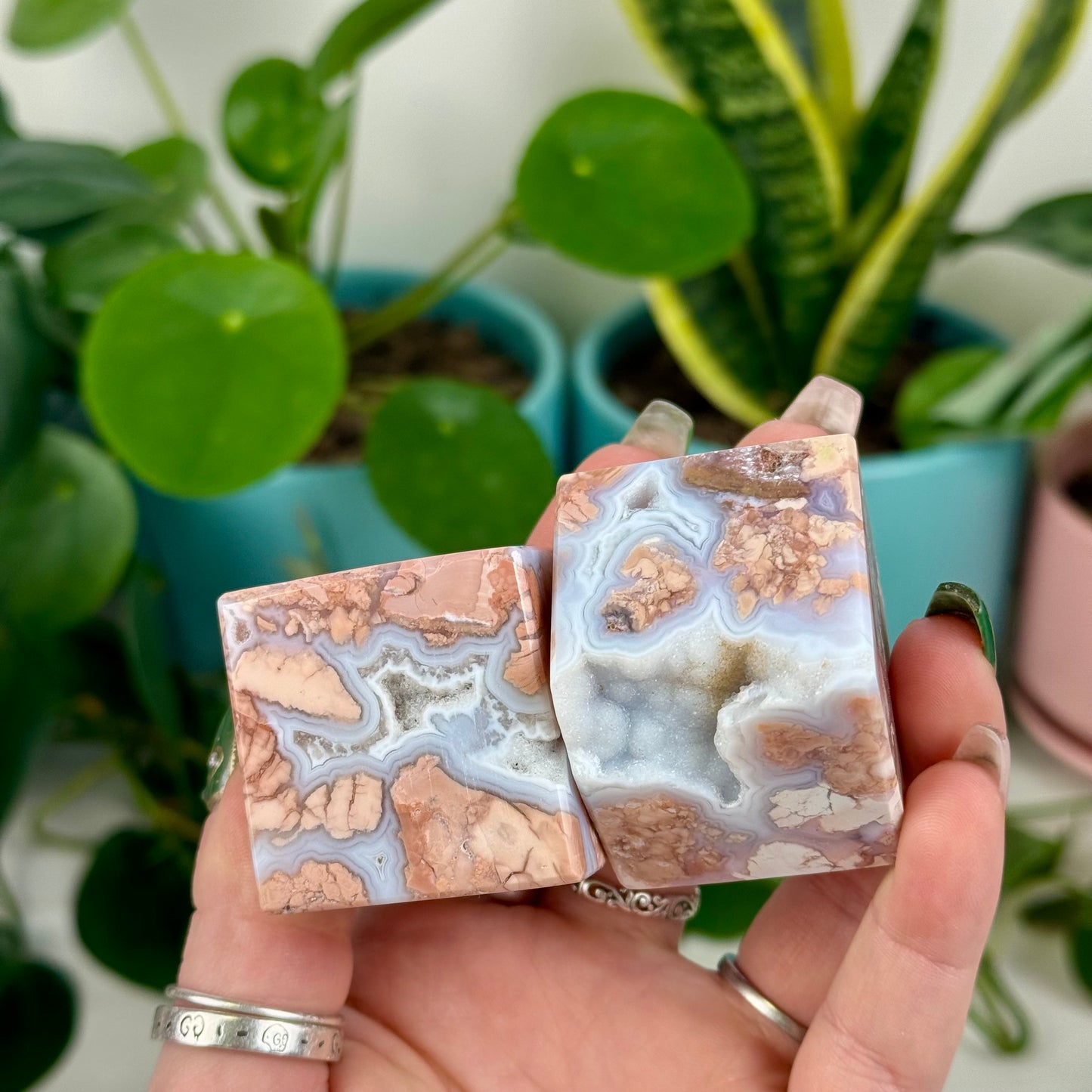 Cotton Candy Agate Cube