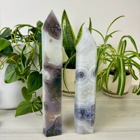 Imperfect Eye Moss Agate Tower
