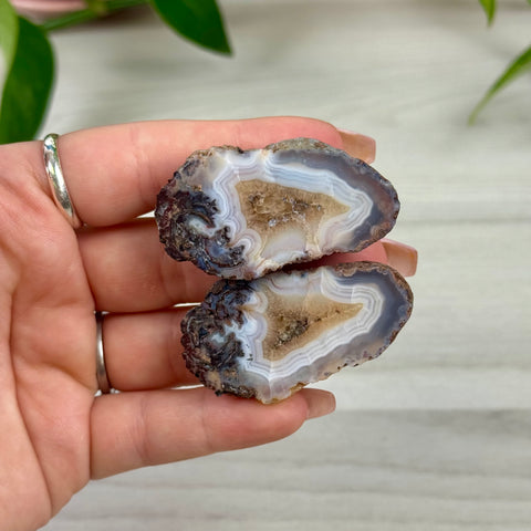 Perfect Malawi Agate Pair