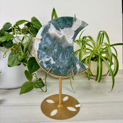 Statement Moss Agate Moon