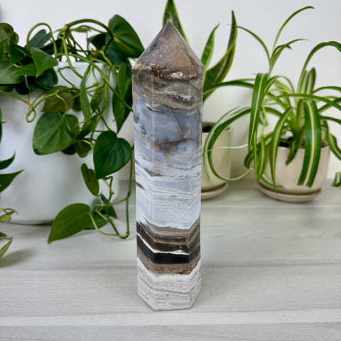Banded White Jasper Tower