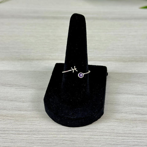 Sterling Silver Adjustable Zodiac Ring
