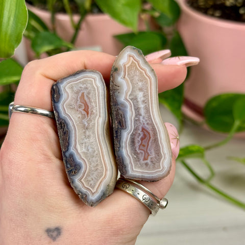 Perfect Malawi Agate Pair
