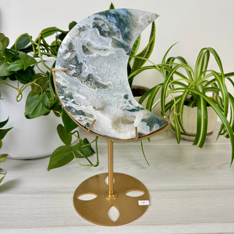Statement Moss Agate Moon