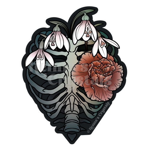 Hand-Drawn Collectible January Blossoms